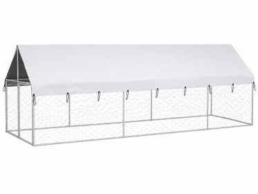 Outdoor Dog Kennel with Roof 157.5" x 39.4" x 59.1"