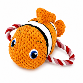 Stuffed Chew and Rope Toy - Fish