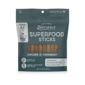 Dog Treat Naturals Chicken and Cranberry Superfood Sticks - 10oz