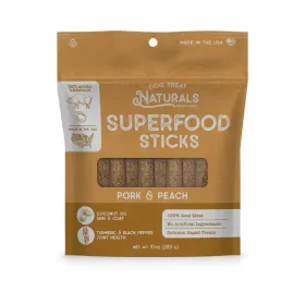 Dog Treat Naturals Pork and Peach Superfood Sticks - 10oz