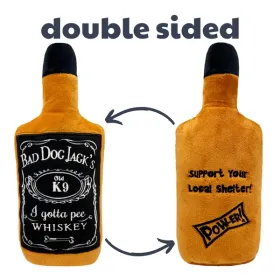 Plush "Old K9" Whiskey Crinkle and Squeak Toy