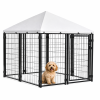 Lockable Dog Kennel with Water-resistant Roof  4.6' x 4.6' x 5'