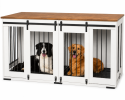 72" Double Dog Furniture Crate with Double Sliding Doors