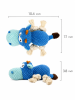 Squeaky Rope Cow Toy - Yellow