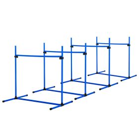 4 Piece Dog Agility Starter Kit, Adjustable Jump Bars, Carry Bag