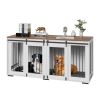 72" Double Dog Furniture Crate with Double Sliding Doors