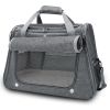 Airline Approved Carrier with Reinforced Bottom and Orthopedic Fleece Mat for Small Dogs