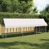 Outdoor Dog Kennel with Roof 157.5"x39.4"x59.1
