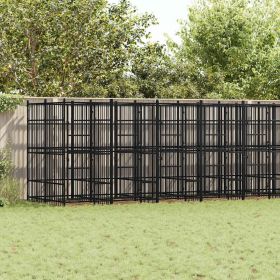Outdoor Dog Kennel Steel 178.6 ft²