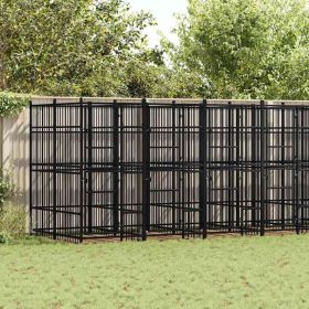 Outdoor Dog Kennel Steel 138.9 ft²
