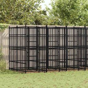 Outdoor Dog Kennel Steel 119 ft²