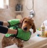 BeNat Microfiber Dog Bath Towel | Ultra Absorbent Quick Dry Pet Drying Towel with Double Hand Drop Pockets for Small & Medium Dogs | Green