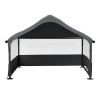 Large Outdoor Dog House Tent with 3-Sided Mesh Windows, Breathable Sun and Rain Cover and Ground Stakes