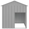 Dog House Light Grey Galvanized Steel Medium Durable Dog House