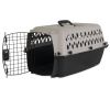Portable Kennel for Dogs, Hard-Sided Travel Carrier, Durable, Metal Door, Black & Grey, For Pets up to 15 lbs, 23" L x 15.2" W x 11.8" H