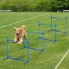 4 Piece Dog Agility Starter Kit, Adjustable Jump Bars, Carry Bag