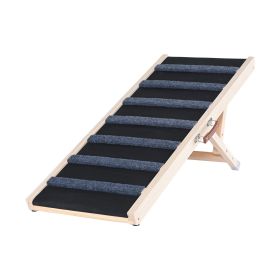 Folding Adjustable Wooden Pet Ramp 39.9" Long