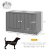 Raised Dog Food Feeding Stand and Storage Cabinet