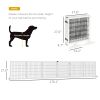 Wooden Pet Gate, 6-Panel Folding Dog Safety Barrier with Support Feet for Small & Medium Dogs, White