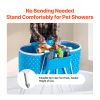 Elevated Portable Pet Shower Station with Quick Drainage