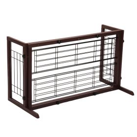 38"-71" Adjustable Wooden Pet Gate