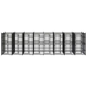 Outdoor Dog Kennel Steel 158.8 ftÂ²