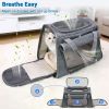 Airline Approved Carrier with Reinforced Bottom and Orthopedic Fleece Mat for Small Dogs