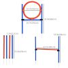Dog Pet Agility Training Kit High Jump Weave Pole Ring Obedience Training Set Adjustable Equipment Portable