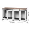 72" Double Dog Furniture Crate with Double Sliding Doors