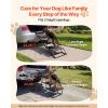 Dog Stairs for Car, 4 Steps Extra Wide Foldable Dog Ramp for Large Dogs with Non-Slip Surface, Portable Lightweight Pet Stairs Ladder for Car, SUV