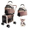 Double Pet Stroller for Small and Medium Dogs with 3-in-1 Convertible Carrier Tote