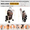 Double Pet Stroller for Small and Medium Dogs with 3-in-1 Convertible Carrier Tote
