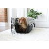 Portable Kennel for Dogs, Hard-Sided Travel Carrier, Durable, Metal Door, Black & Grey, For Pets up to 15 lbs, 23" L x 15.2" W x 11.8" H