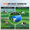 Dog Agility Training Equipment, 5 PCS Set with Adjustable High Hurdles,6 Weave Poles, Tunnel, Jump Ring, Pause Box, Whistle, Foldable Bowl