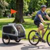 Dog Bike Trailer for Small & Medium Dogs, Universal Bicycle Coupler, Flip-Down Ramp Tailgate