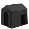 Outdoor Solid Pine Dog House with Insulated Liner