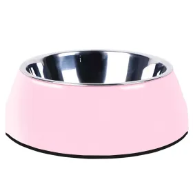 Extra Large Stainless Steel Food Bowl - Pink