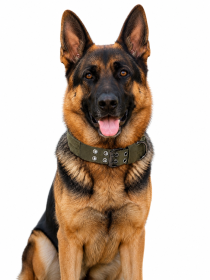 Super strong large dog collar with D-Ring & Buckle Collars Medium sized dog Golden haired horse dog Fierce dog collar (Product Color: Army green, size: M)
