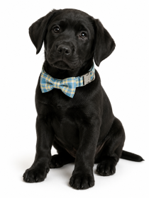 Cotton Alloy Buckle Bowtie Collar - Blue (Product Size: XS, Colors: Blue)