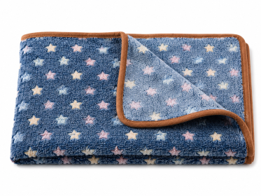 Soft and Fluffy High Quality Fluffy Cute Star Printing Pet Mat Warm and Comfortable Pet Blanket for Dogs and Cats Pet Supplies (Color: Dark blue star patte, size: For kittens 60X40cm)