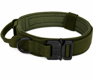 Tactical Collar with Handle (Color: Army Green, size: M)
