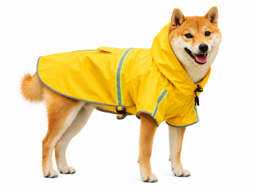 Reflective Windproof Dog Raincoat with Hood (Product Color: Yellow, size: L (3-5kg))