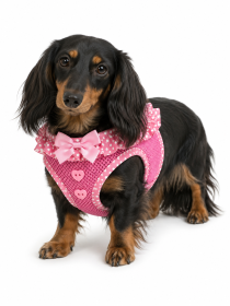 American River Pink Polka Dot Dog Harness (Product Size: XS)