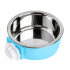 Removable Stainless Steel Hanging Pet Crate Food and Water Bowl