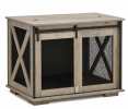 Farmhouse Style Furniture Dog Crate with Sliding Barn Door