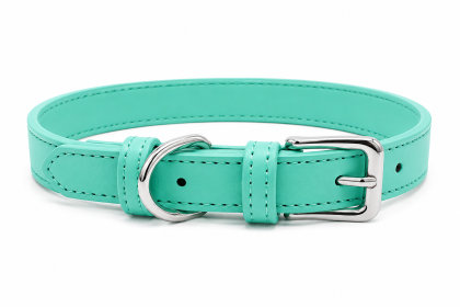 New Soft Puppy Collar For Dog And Cat; Leather Pet Collar Necklace For Small Medium Dog; adjustable dog collar (Color: Light Blue, size: S)