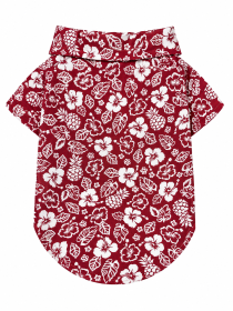 Aloha Red Hawaiian Dog Shirt (Product Size: XXS)