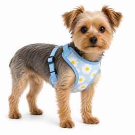 Wrap and Snap Choke Free Dog Harness by Doggie Design (Color: Blue Daisy, size: X-Small)