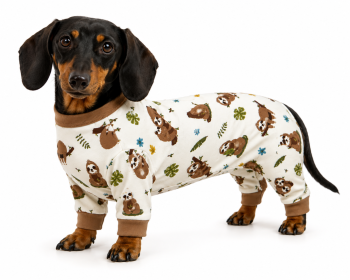 Sloth Pattern Dog Pajamas (Product Size: XS)