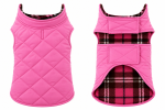 Reversible Fleece Lined Puffer Dog Coat